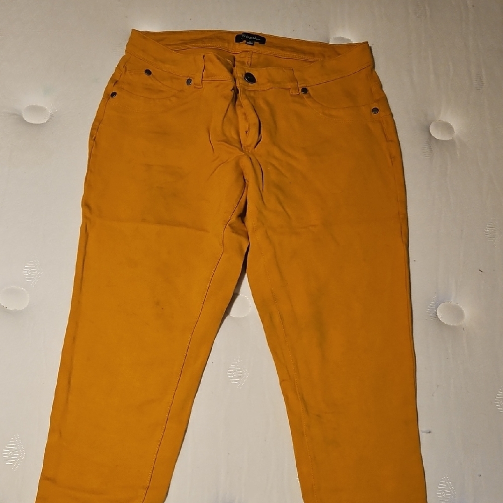 Shinestar Women's Ankle & Cropped Jeans - Mustard